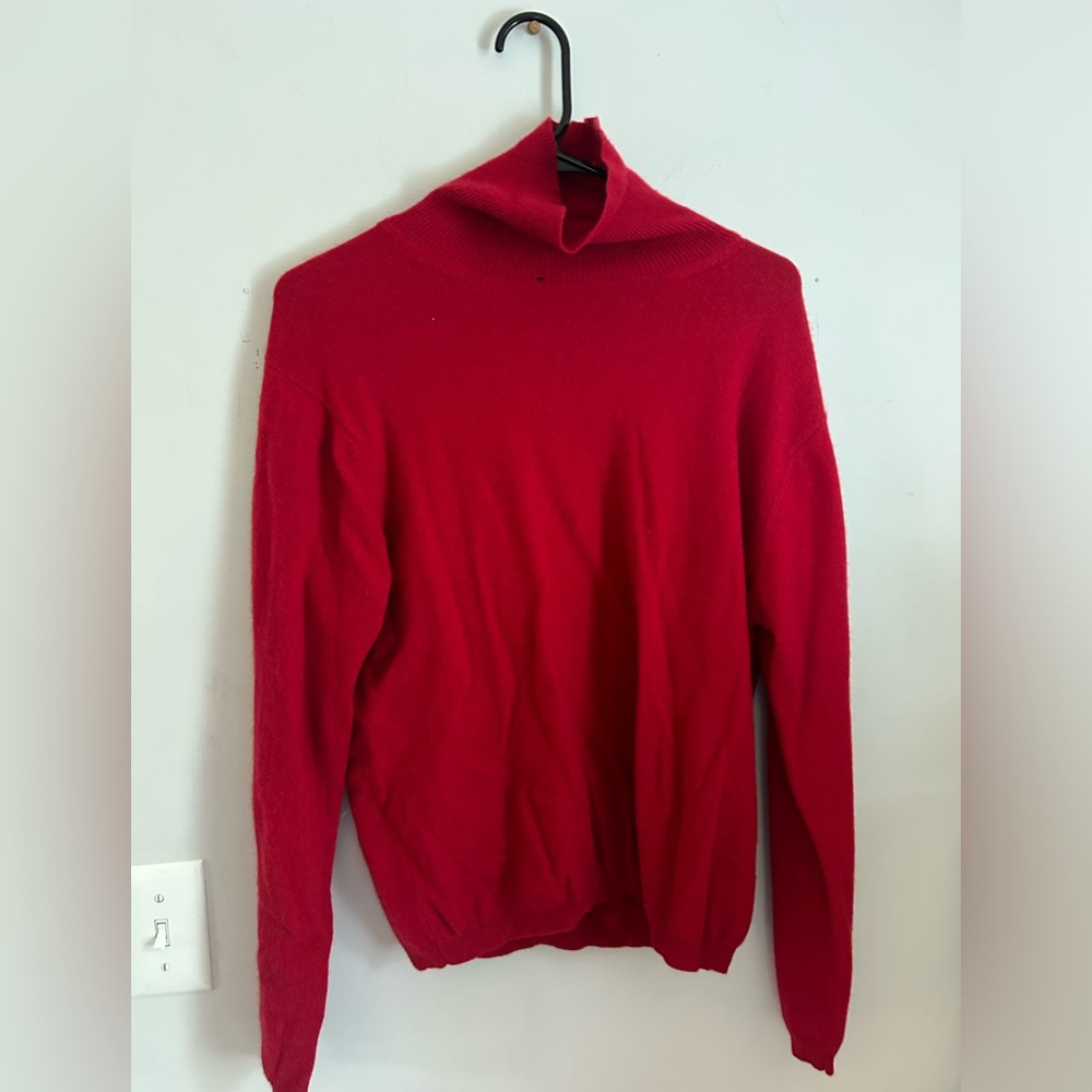 100% Cashmere Red Lord and Taylor Sweater